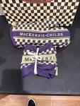 Mackenzie Childs Stove Oven Mitt Heat Insulated Glove Purple & Green Check - Set. Fixed Price $65.00.