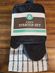 Ritz - 6 Piece Kitchen Towel, Oven Mitt, Pot Holder Starter Set New. Fixed Price $9.99.