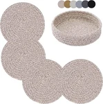 Hot Dishes, Trivets Pots Pans, 7 Inchs Pads 4 Pcs Storage Basket (brown). Fixed Price $48.60.