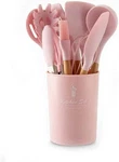 Kitchen Utensil Set Silicone, 11PCS Heat-resistant Tool Pink. Fixed Price $14.99.