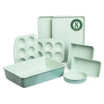 Bakeware Set 8 Piece Non Stick Ceramic Baking Sheets Pans Sage Larder Vine Pfas. Fixed Price $209.99.