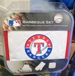 Mlb Bbq Tailgate Kit 3 Piece Set (apron, Oven Mitt, Potholder) - Texas Rangers. Fixed Price $11.95.