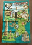 Irish Heritage Tea Towel Ireland Counties Celtic Crosses Treasures Linen Cotton. Fixed Price $9.50.