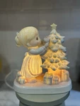 Enesco Precious Moments Girl Decorating Christmas Tree Night Light Ceramic 1993. Fixed Price $11.50.
