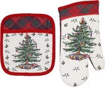 2PC Kitchen Set, Oven Mitt & Pot Holder, Holiday Home Decor ( Christmas Tr. Fixed Price $20.73.