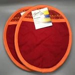 SET/2 Sierra Warm Pot Holders Fiestaware Oven Mitts Scarlet Tangerine. Fixed Price $19.95.