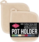 Terry Potholder & Hot Pad: Unparalleled Heat Resistant, Durable 100% Cotton. Fixed Price $14.86.