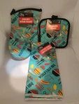 Best Bbq Home Collection Set 2 Pot Holder, 1 Oven Mitt, And Kitchen Towel Nwts. Fixed Price $9.99.