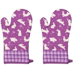 Northlight Set Of 2 Purple Floral Easter Bunny Oven Mitts 13.75". Fixed Price $18.49.