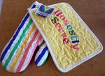 Pride Lgbtq By Target Quilted Yellow Rainbow Color Oven Mitt Potholder Set. Fixed Price $12.99.