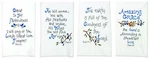Manual Decorative Guest Towels Cotton Psalms Set Of 4. Fixed Price $41.10.