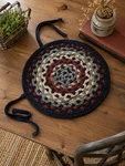 Park Designs Jamestown Braided Chair Pad 16 Round Primitive Country Tie On. Fixed Price $29.00.