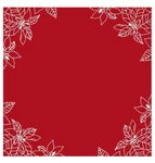 Heritage Lace 34 Xmas Poinsettia Table Topper Embroidered And Hemmed. Fixed Price $27.20.