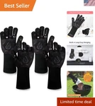 All-purpose Bbq And Oven Gloves 1472 F Heat & Cut Resistant (black, Pairs). Fixed Price $40.95.