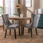 Modern Kitchen Dining Chair Set Of 2 High Back Upholstered Dinner Room Wood Leg. Fixed Price $275.99.