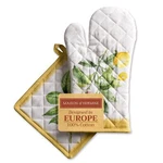 Maison Hermine Oven Mitt 7.5 X 13 Inch & Pot Holder 8 Set 100% .... Fixed Price $42.20.