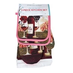 Home Collection 5 Piece Kitchen Set Wine Theme Towels Pot Holders Oven. Fixed Price $14.99.