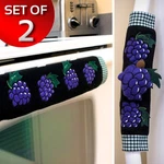 Kitchen Appliance Oven Refridgerator Handle Door Covers - Set Of 2 Grape. Fixed Price $8.99.