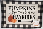 2 Sack Woven Fabric PLACEMATS,13"X19", Harvest, Pumpkins,apple Cider,hayrides,hc. Fixed Price $11.99.