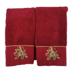 Lenox Ribbon Christmas Embroidered Fingertip Towel Set Of 2 Nwob. Fixed Price $14.40.