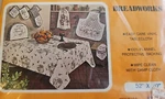 Vtg Tablecloth Breadworks 52" Vinyl Flannel Back Mi Usa Bakers Sourdough Gift. Fixed Price $14.99.