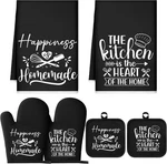 Sratte 6 Pcs Kitchen Decor Accessories Farmhouse Towels Pot Holders Oven Mit. Fixed Price $19.99.