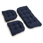 Blazing Needles Twill Settee Group Cushions Navy Of 3. Fixed Price $81.01.