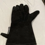 Pampered Chef Grill Oven Mitt Black Suede Cowhide Leather Cotton. Fixed Price $13.00.