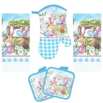 Lobyn Value Packs Oven Mitts And Pot Holders - Kitchen Towels Dish Cloths.... Fixed Price $27.25.