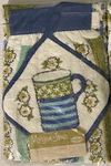 Nos 1960S Morgan Jones Kitchen Set Towel, Dish Cloth, Apron, Potholder. Fixed Price $34.50.