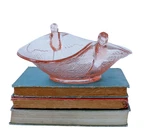 Vtg 30S Fenton Dugan Depression Glass Pink Bird Bowl Cottage Art Deco Granny. Fixed Price $34.98.