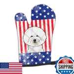 Caroline's Treasures Carolines BB2147OVMT American Flag And Bichon. Fixed Price $28.00.