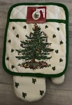 Spode Christmas Tree 2-PC Kitchen Gift Set: Oven Mitt & Square Pot Holder New. Fixed Price $19.95.