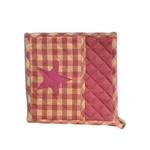 Vhc Brands 8.5" Square Never Used Burgundy Plaid Sturdy Pot Holder Pocket. Fixed Price $10.00.