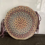 6 Braided Chair Pads W/ties 14 " Farmhouse Country. Fixed Price $45.00.