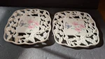 Lenox Butterfly Meadow Set Of 2 Trivets Nwt Exc Used Cond. Fixed Price $29.00.