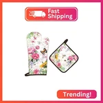 Arquiel Vintage Flower Oven Mitts And Pot Holders Sets 2PCS, 100% Cotton Heat Re. Fixed Price $16.94.
