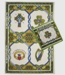 Irish Weave Emblems Tea Towel And Pot Holder-love, Loyalty & Friendship. Fixed Price $26.00.