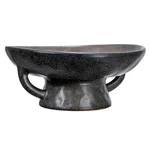 Creative Co-op Stoneware Bowl With Handle Base, Black Reactive Glaze. Fixed Price $44.46.