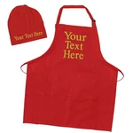 Customizable Chef Hat And Apron Set - Personalized With Any Name Or Text. Fixed Price $39.99.