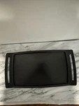 Staub Plancha Stove Top Cast Iron Flat Griddle With Side Handles Black Exc!. Fixed Price $120.00.
