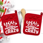 You Bake Me Crazy - Pocket Pot Holders Oven Mitt Hot Pad 34REDDBLNEO. Fixed Price $16.99.