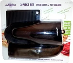 Mastrad 3 Piece Oven Mitts And Pot Holder Set - Black. Fixed Price $34.99.