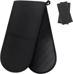 Philorn Black Double Oven Mitts Heat Resistant 260 Waterproof 1. Fixed Price $23.23.