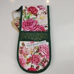 Michel Design Works Cotton Kitchen Double Oven Glove Royal Rose Pinks Jewels. Fixed Price $26.34.