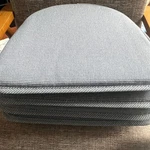 Chair Pad Set Of 4 Blue Fabric No-slip Backing 16 X 15 Wedge Dining Kitchen. Fixed Price $29.95.