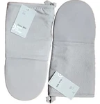 Two (2) Puppet Oven Mitts Made By Design 6.5 X 12.5 Light Gray Cotton. Fixed Price $28.00.