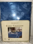 Jacquard Blue Fabric Tablecloth 60 Round New Sultans Linen Package. Fixed Price $24.99.