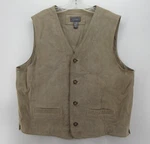 Lord & Taylor Waistcoat Vest Men Xl Beige Genuine Leather Western Rugged Belted*. Fixed Price $39.99.