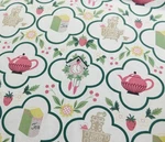 Vintage Waverly Tea Time Retro Kitchen Fabric Curtains Cuckoo Clocks Birds Fruit. Fixed Price $94.00.